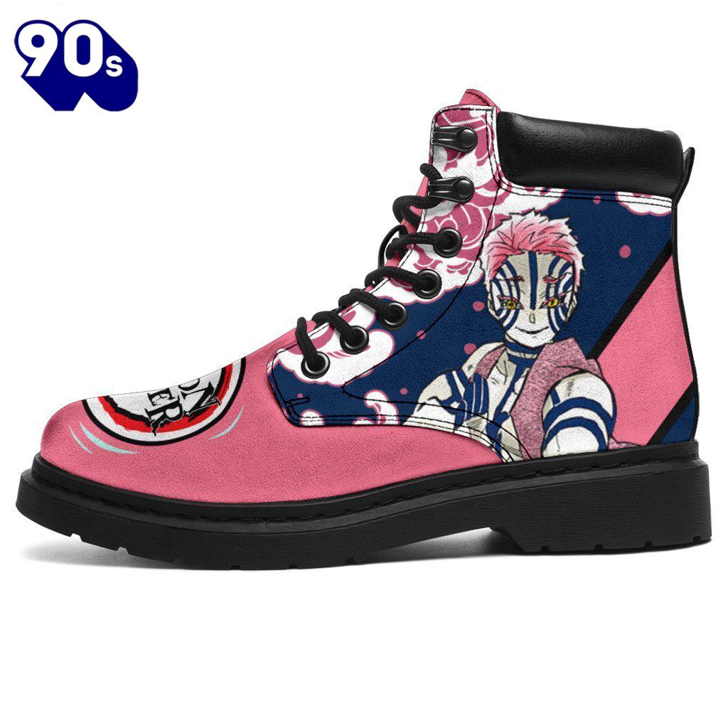Akaza Leather Boots Shoes Demon Slayer Anime Custom Idea Akaza Leather Boots Shoes Demon Slayer Anime Custom Idea