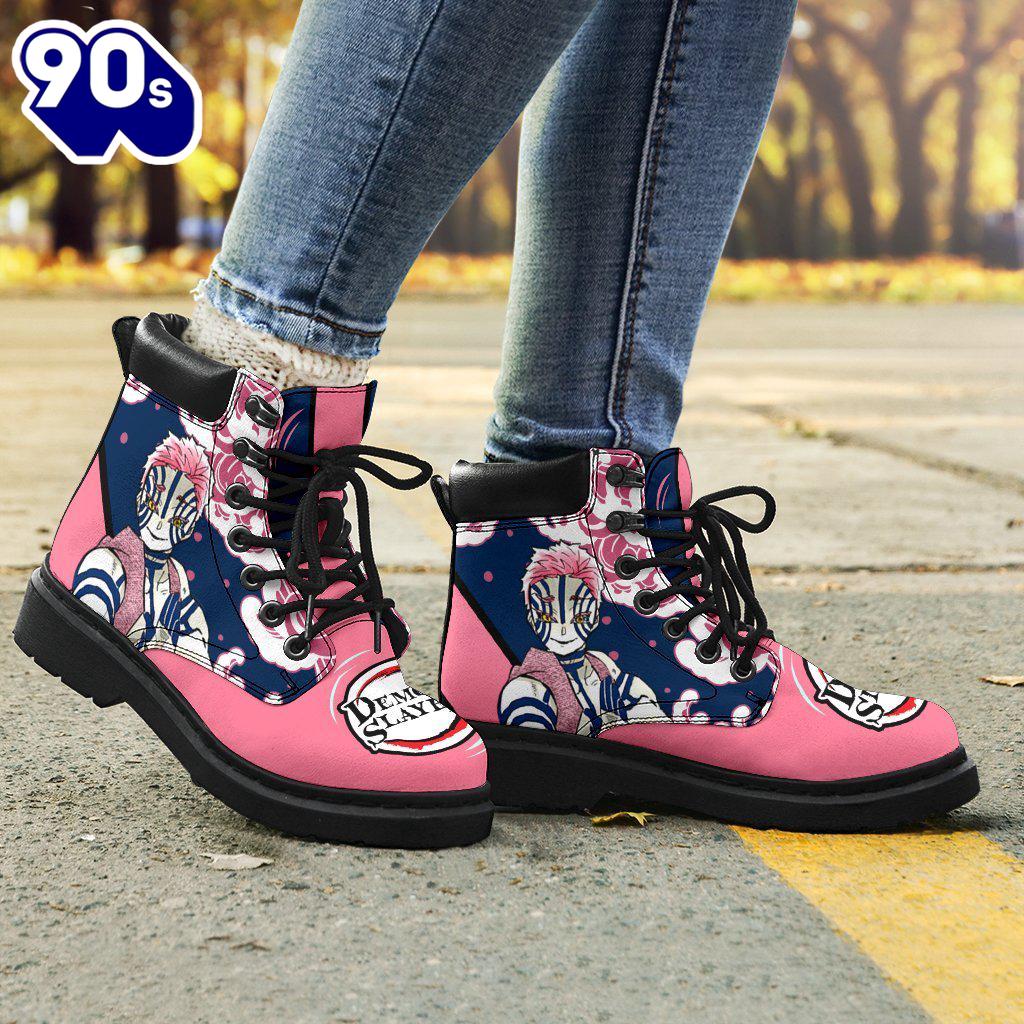 Akaza Leather Boots Shoes Demon Slayer Anime Custom Idea Akaza Leather Boots Shoes Demon Slayer Anime Custom Idea