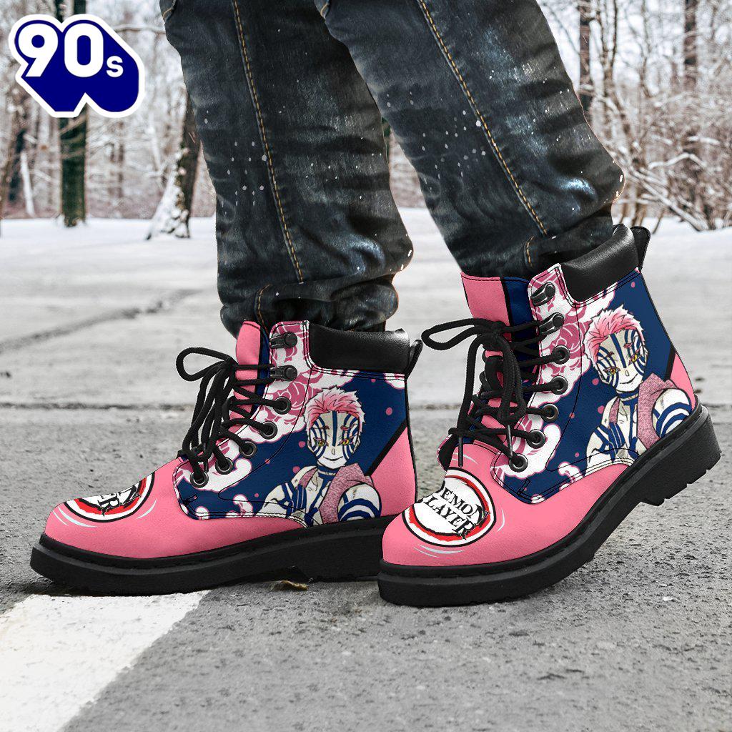 Akaza Leather Boots Shoes Demon Slayer Anime Custom Idea Akaza Leather Boots Shoes Demon Slayer Anime Custom Idea