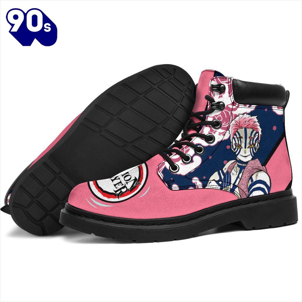 Akaza Leather Boots Shoes Demon Slayer Anime Custom Idea Akaza Leather Boots Shoes Demon Slayer Anime Custom Idea