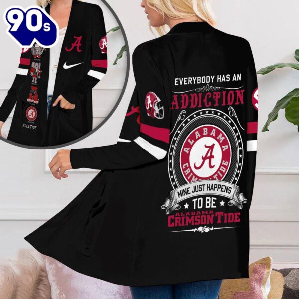Alabama Crimson Tide Football Women’s Patch Pocket Cardigan Gift Christmas