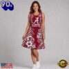 Alabama Crimson Tide NCAA Sporty Floral Elegance Women’s Sleeveless Dress, NCAA Sleeveless Dress