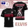 Alabama Crimson Tide x Elvis Presley Football Jersey T-Shirt Black