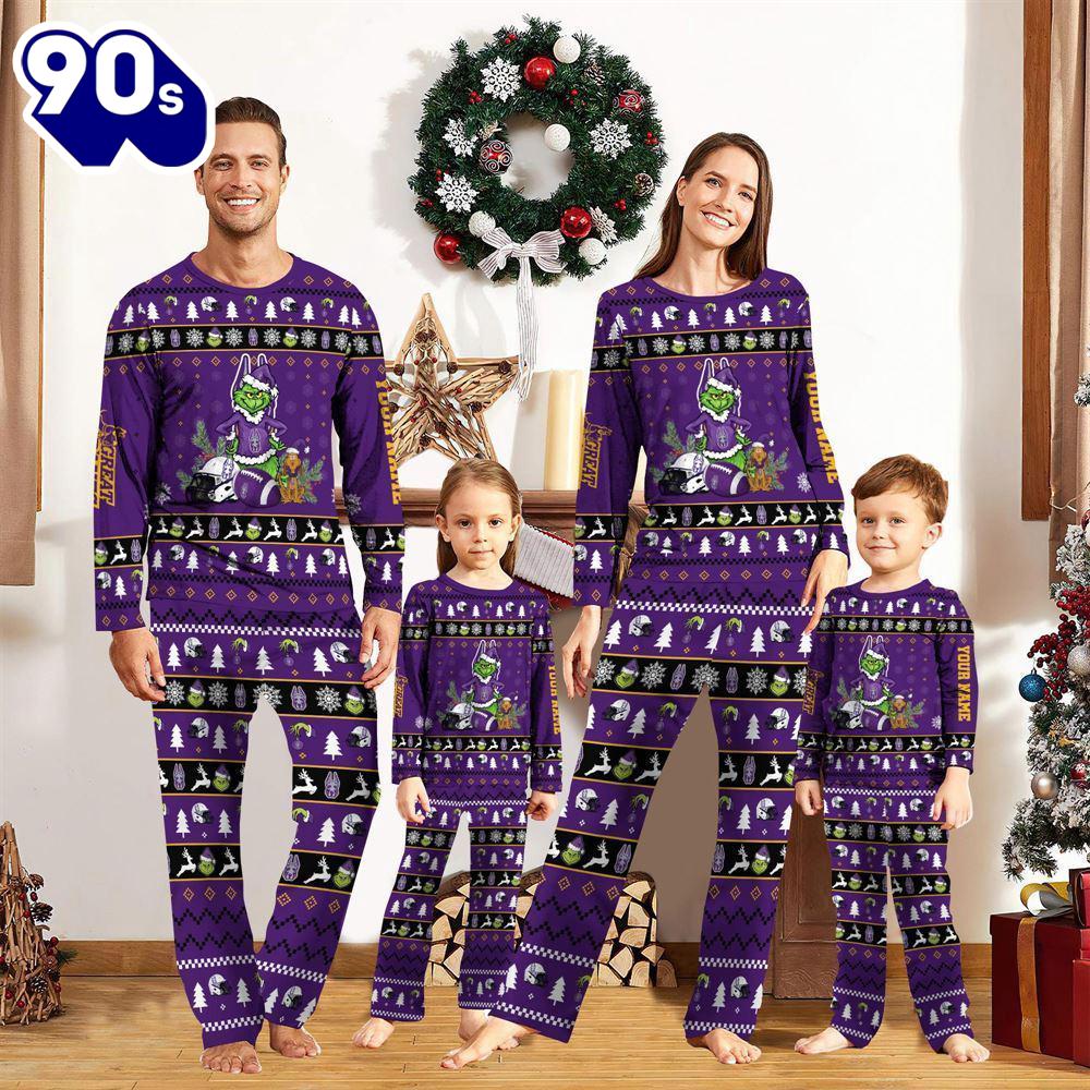 Albany Great Danes NCAA Custom Name Grinch Christmas And Sport Team Pajama Set Albany Great Danes NCAA Custom Name Grinch Christmas And Sport Team Pajama Set