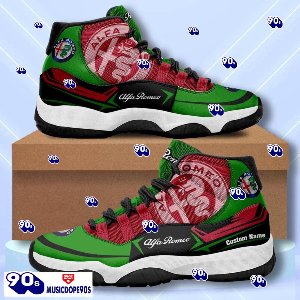 Alfa Romeo Custom Name Air Jordan 11 Sneakers Vintage Shoes Alfa Romeo Custom Name Air Jordan 11 Sneakers Vintage Shoes