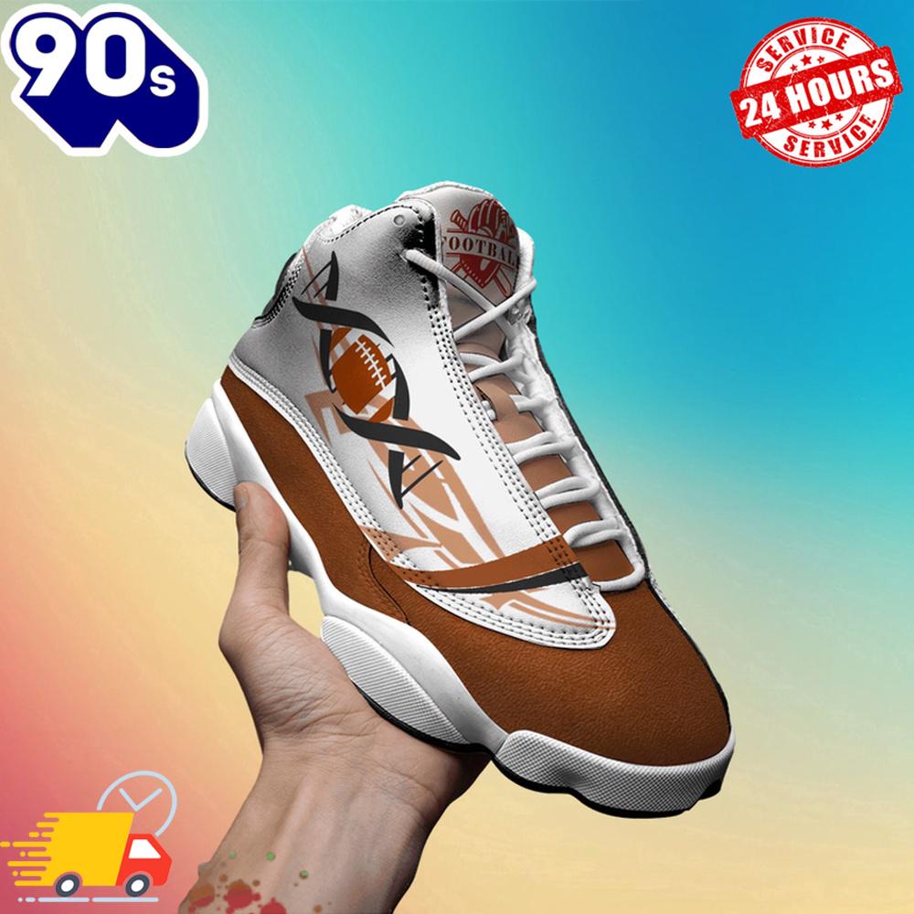 American Football Brown And White Air Jordan 13 Sneaker American Football Brown And White Air Jordan 13 Sneaker