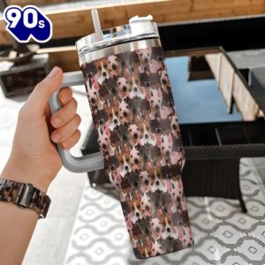 American Hairless Terrier Tumbler 40OZ For Lover Dogs