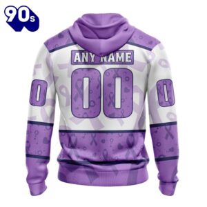Anaheim Ducks Hoodie Special Lavender - Fight Cancer Hoodie LV IOU98VY9