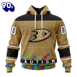 Anaheim Ducks Hoodie Specialized Unisex Kits Hockey Fights Against Autism Hoodie LV 0AYWR3QN