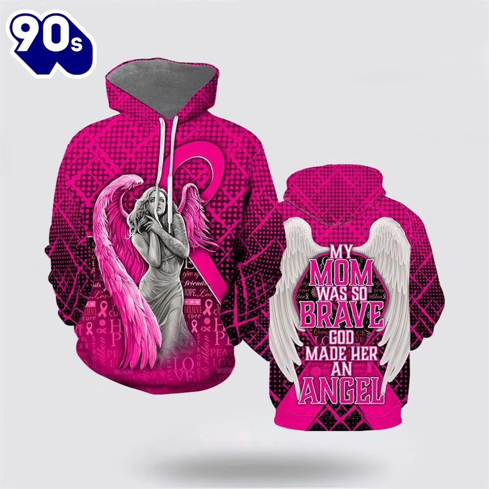 Angles Pink Breast Cancer All Over Print Hoodie Angles Pink Breast Cancer All Over Print Hoodie