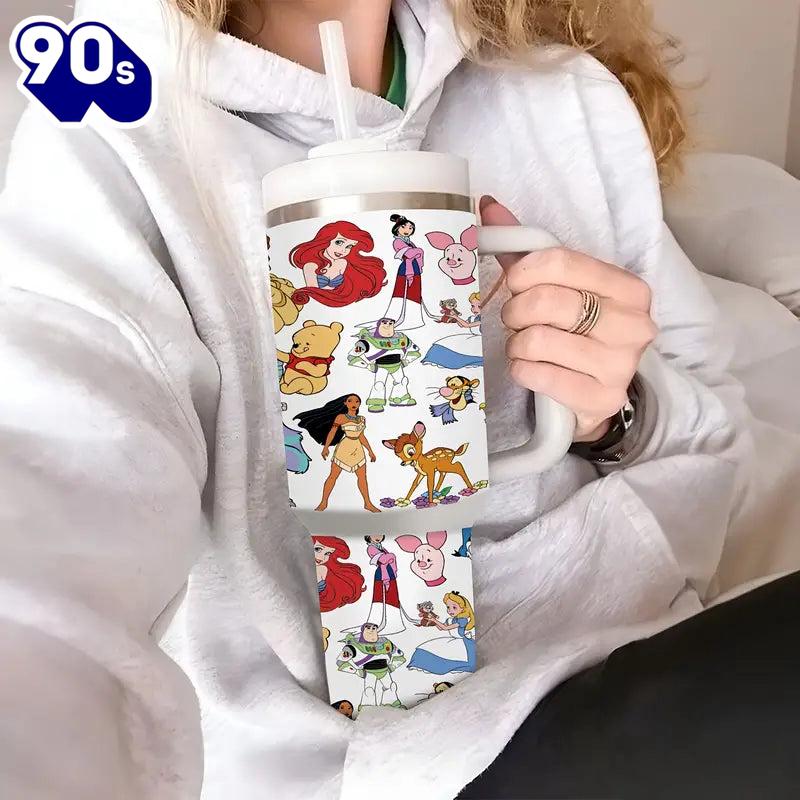 Animated Characters 40oz Insulated Tumbler With Handle Animated Characters 40oz Insulated Tumbler With Handle