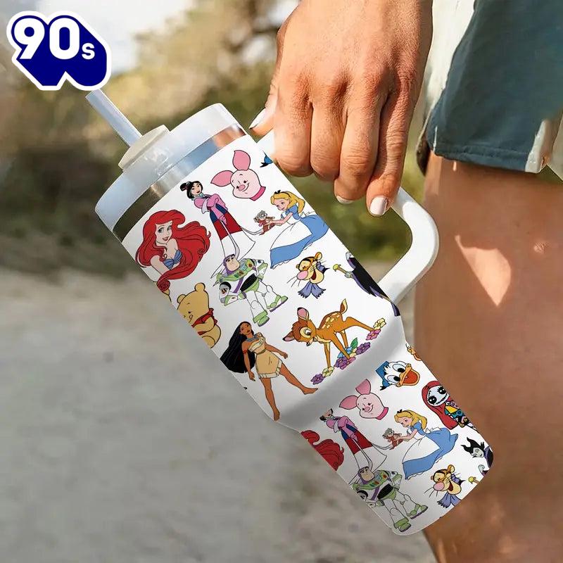 Animated Characters 40oz Insulated Tumbler With Handle Animated Characters 40oz Insulated Tumbler With Handle