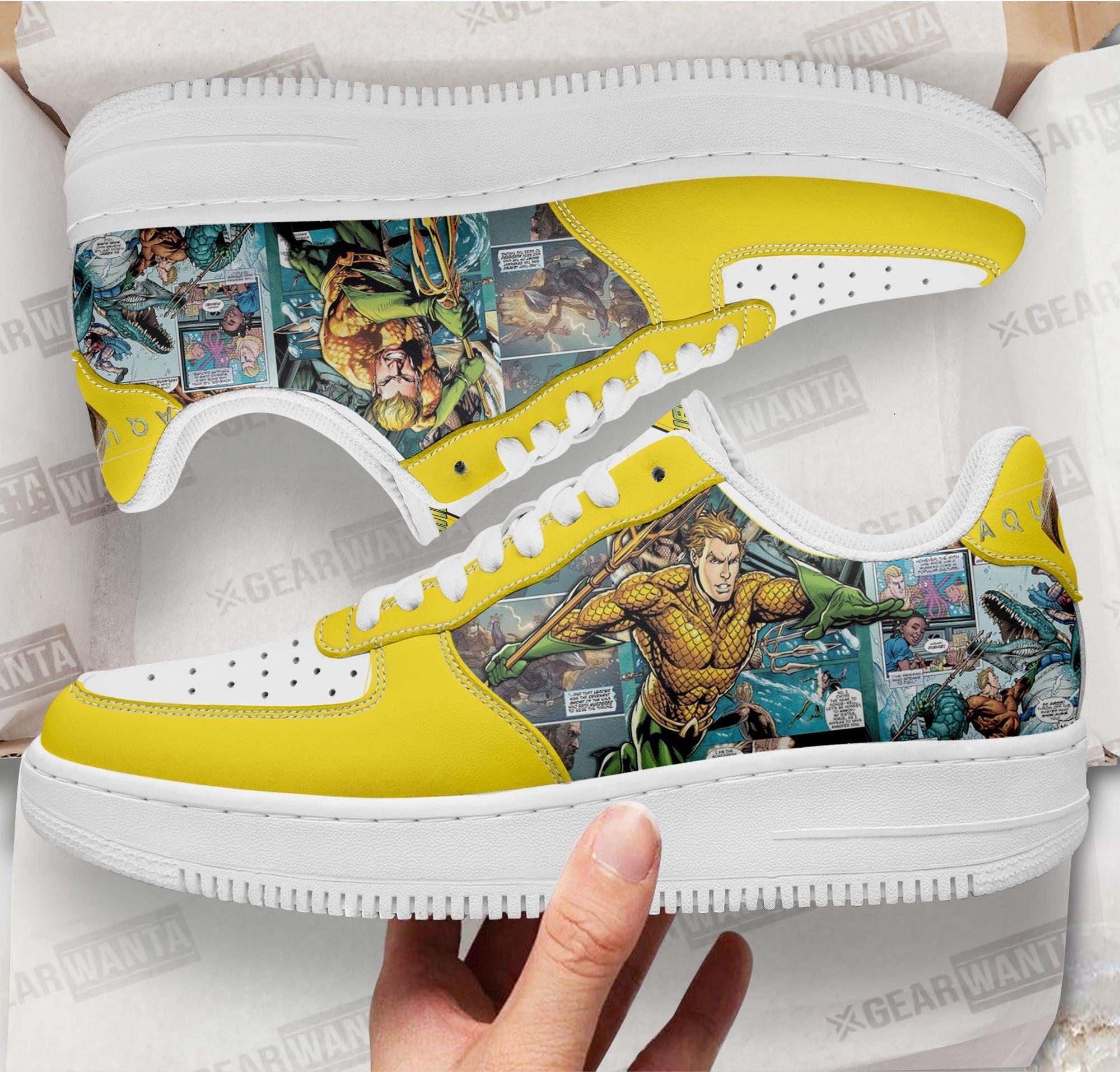 Aquaman Air Sneakers Custom Superhero Comic Shoes Aquaman Air Sneakers Custom Superhero Comic Shoes