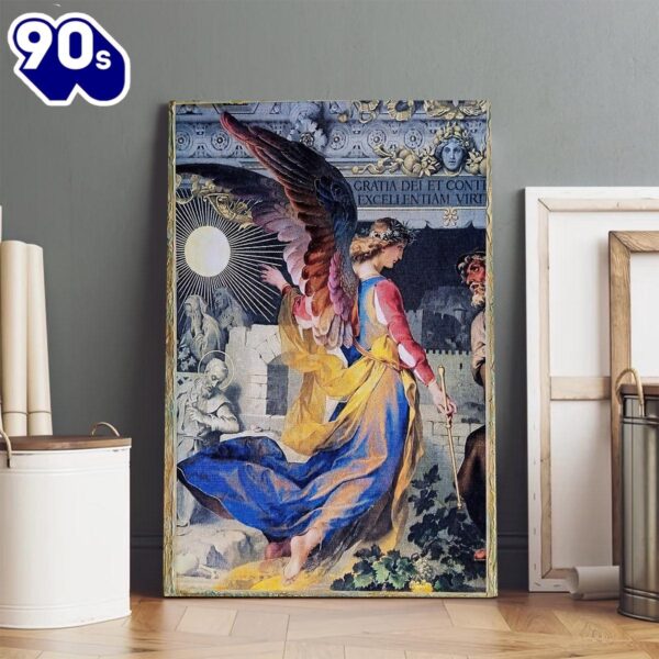 Archangel Angel Religious Canvas Wall Art Decoration