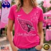 Arizona Cardinals 2026 NFL Tackle Breast Cancer V neck T Shirt, NFL Fan V Neck Shirt