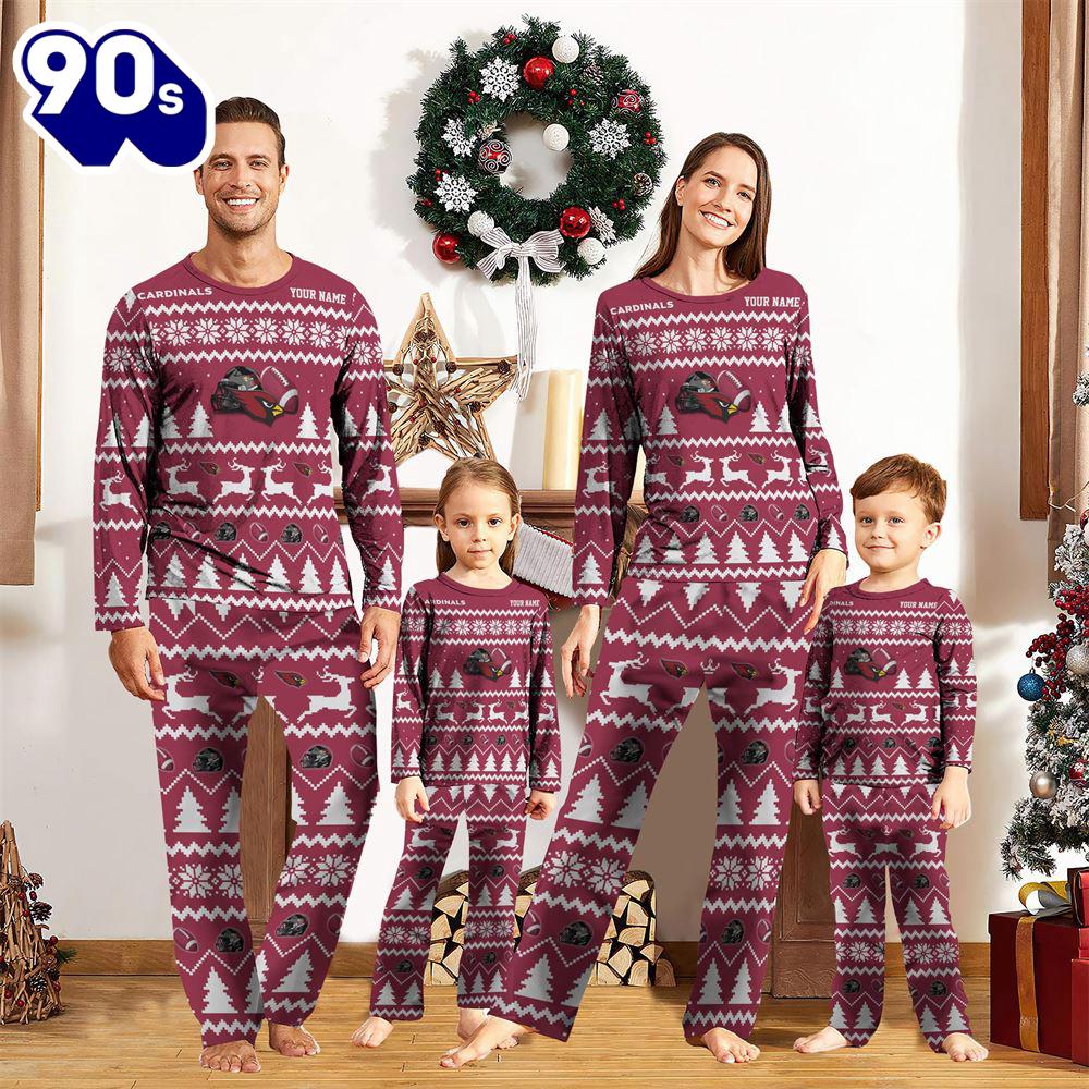 NFL Family Pajama Set, Arizona Cardinals Christmas NFL Custom Family Pajamas NFL Family Pajama Set, Arizona Cardinals Christmas NFL Custom Family Pajamas