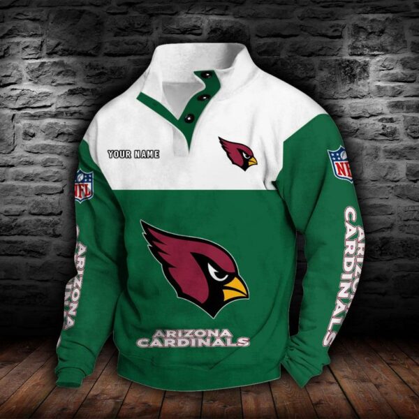 Arizona Cardinals Double Breasted Stand Collar Hoodie
