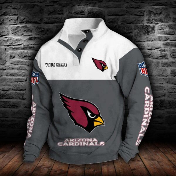 Arizona Cardinals Double Breasted Stand Collar Hoodie