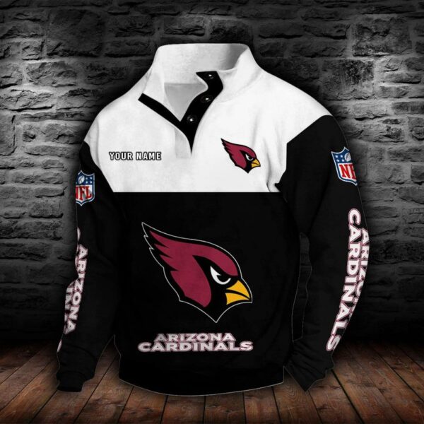 Arizona Cardinals Double Breasted Stand Collar Hoodie