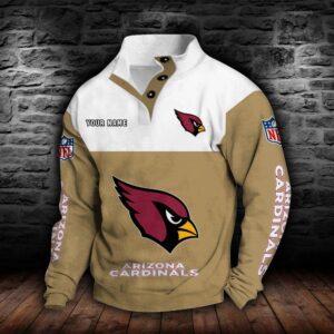 Arizona Cardinals Double Breasted Stand Collar Hoodie
