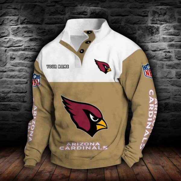 Arizona Cardinals Double Breasted Stand Collar Hoodie