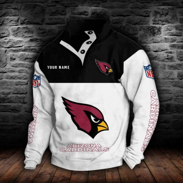 Arizona Cardinals Double Breasted Stand Collar Hoodie