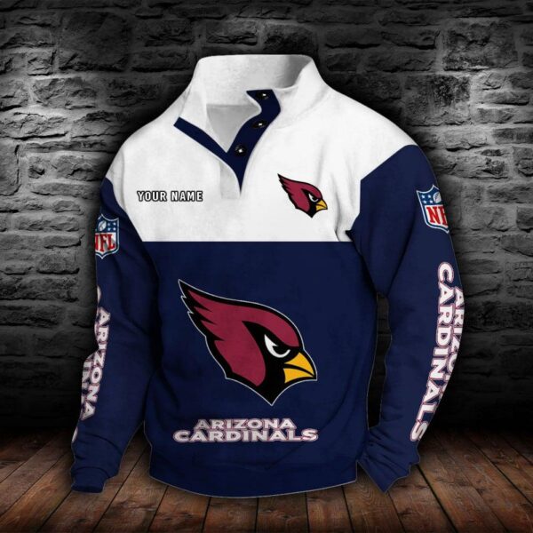 Arizona Cardinals Double Breasted Stand Collar Hoodie
