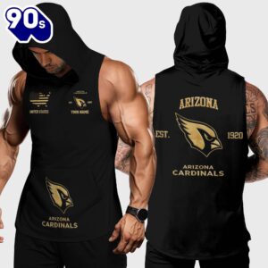 Arizona Cardinals Men Workout Hooded Tank Top