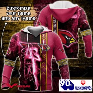 Arizona Cardinals NFL Custom Name 3D Hoodie Teams Shirt For Fans
