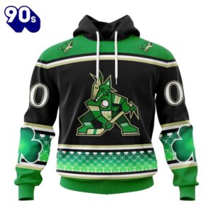 Arizona Coyotes Hoodie Specialized Unisex Kits Hockey Celebrate St Patrick's Day Hoodie LV KSST136C