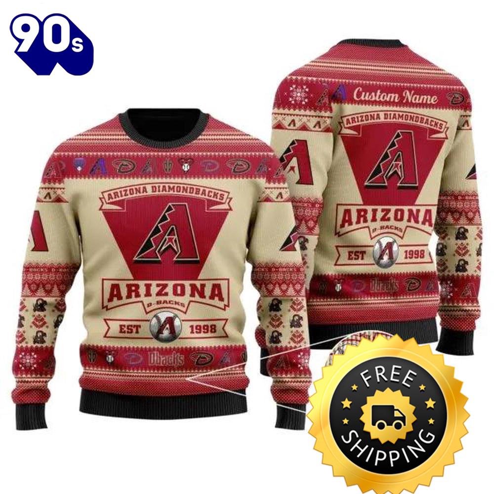 Arizona Diamondbacks Est 1988 Custom MLB Christmas Ugly Sweater, Arizona Diamondbacks Ugly Sweater, MLB Christmas Sweater Arizona Diamondbacks Est 1988 Custom MLB Christmas Ugly Sweater, Arizona Diamondbacks Ugly Sweater, MLB Christmas Sweater