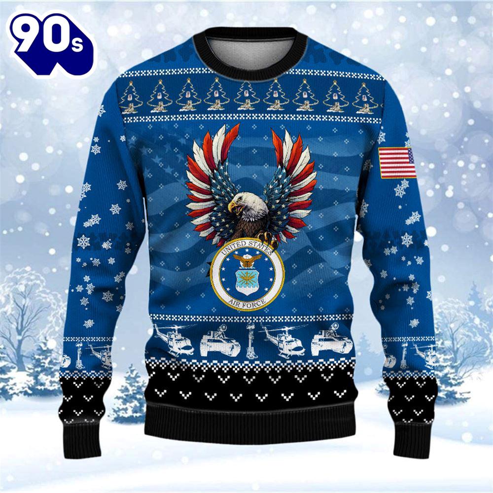 Armed Forces Air Force Veteran Military Soldier Ugly Sweater Gift Veteran Christmas Sweater Armed Forces Air Force Veteran Military Soldier Ugly Sweater Gift Veteran Christmas Sweater