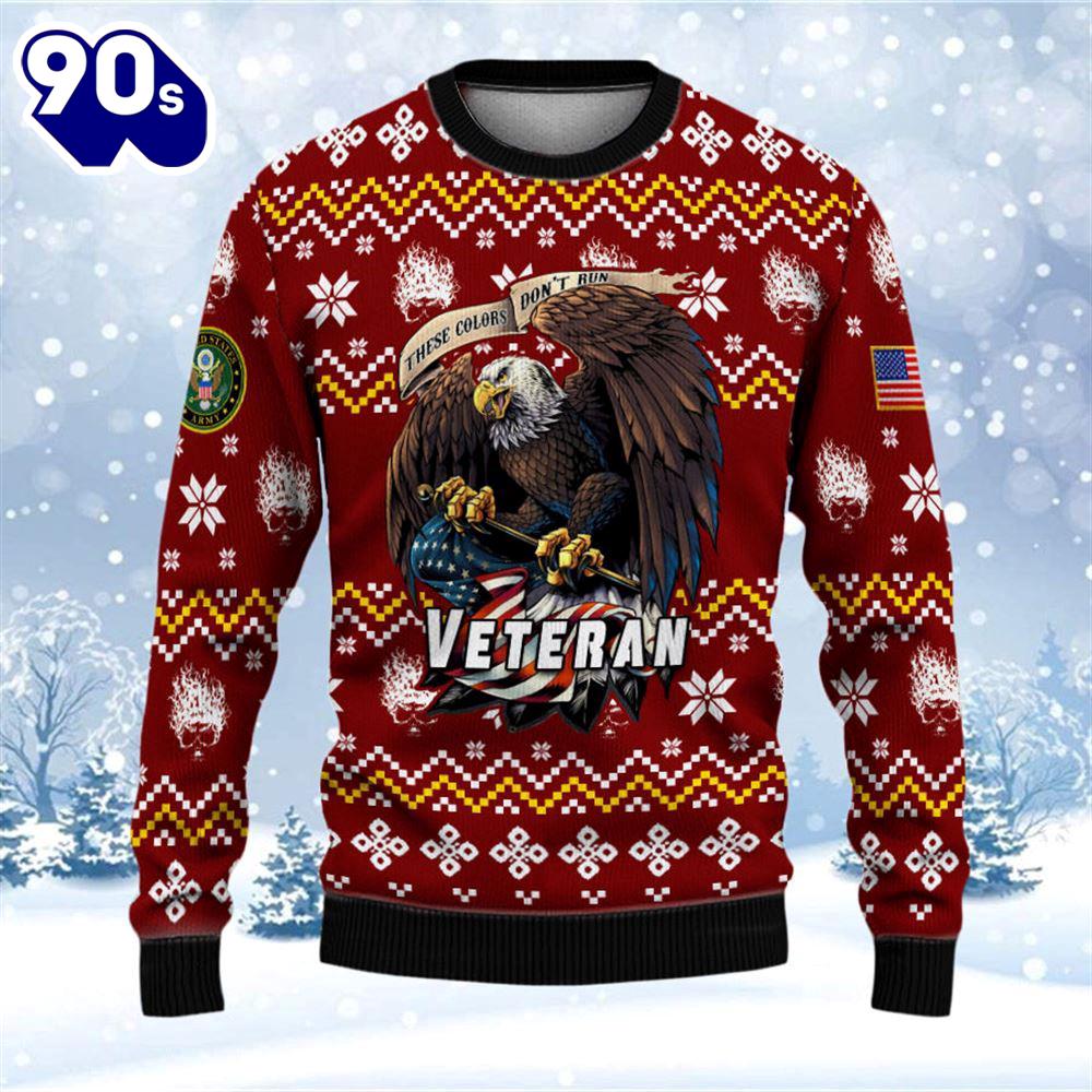 Armed Forces Army Veteran Military Sweater Gift Veteran Christmas Sweater Armed Forces Army Veteran Military Sweater Gift Veteran Christmas Sweater