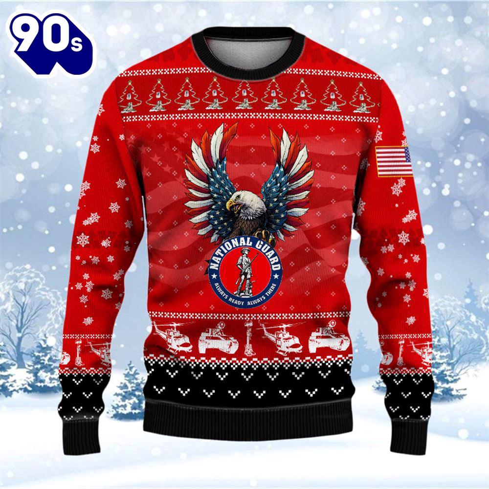 Armed Forces National Guard Veteran Military Soldier Ugly Gift Veteran Christmas Sweater Armed Forces National Guard Veteran Military Soldier Ugly Gift Veteran Christmas Sweater