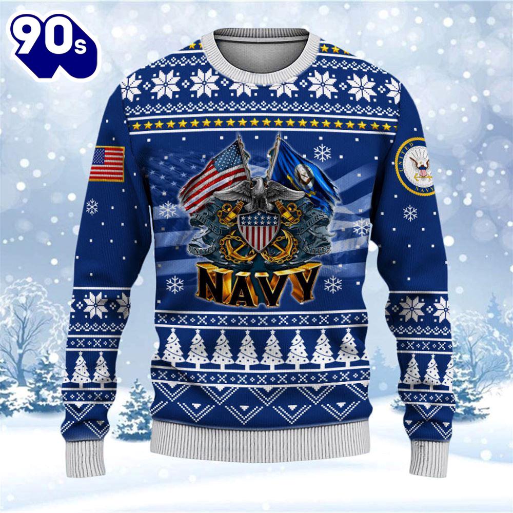 Armed Forces Navy Veteran Military Soldier Ugly Sweater 3D Gift Veteran Christmas Sweater Armed Forces Navy Veteran Military Soldier Ugly Sweater 3D Gift Veteran Christmas Sweater