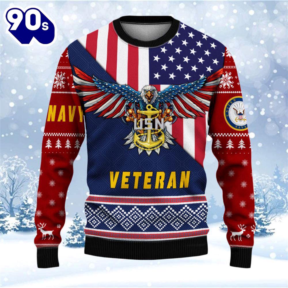 Armed Forces Navy Veteran Military Soldier Ugly Sweater Xmas Gift Veteran Christmas Sweater Armed Forces Navy Veteran Military Soldier Ugly Sweater Xmas Gift Veteran Christmas Sweater