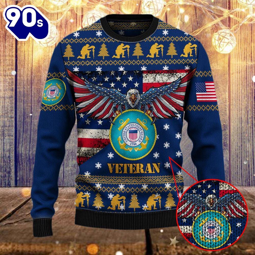 Armed Forces Uscg Coast Guard Military Vva Vietnam Veterans Day Gift For Father Dad Christmas Ugly Sweater Gift Veteran Christmas Sweater Armed Forces Uscg Coast Guard Military Vva Vietnam Veterans Day Gift For Father Dad Christmas Ugly Sweater Gift Veteran Christmas Sweater