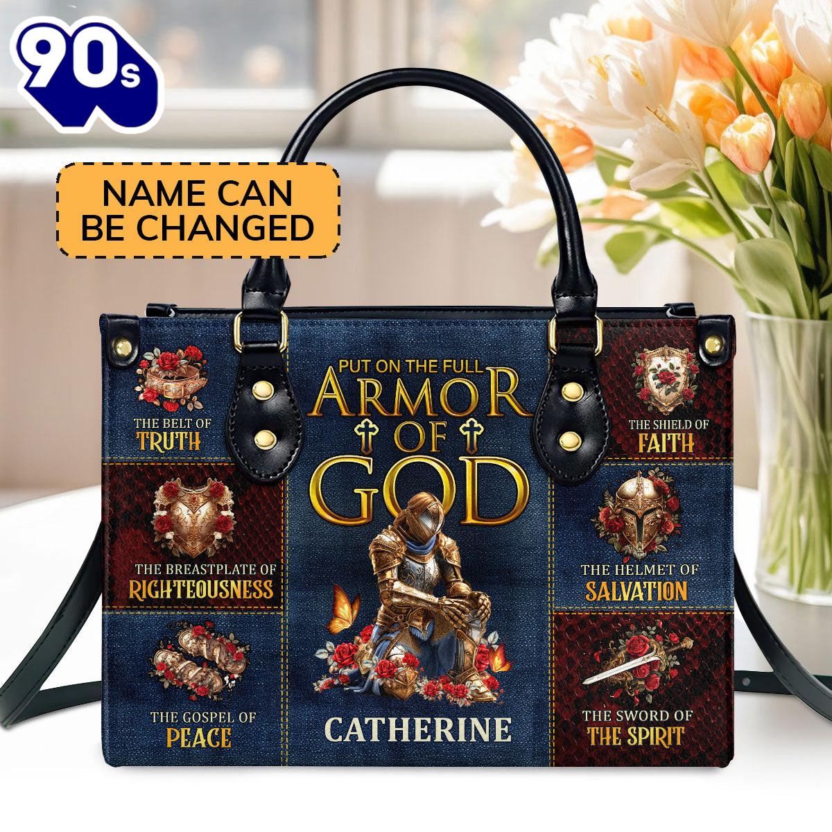 Armor Of God Personalized Leather Handbag , Christian Bags Gift For Women Christmas Armor Of God Personalized Leather Handbag , Christian Bags Gift For Women Christmas