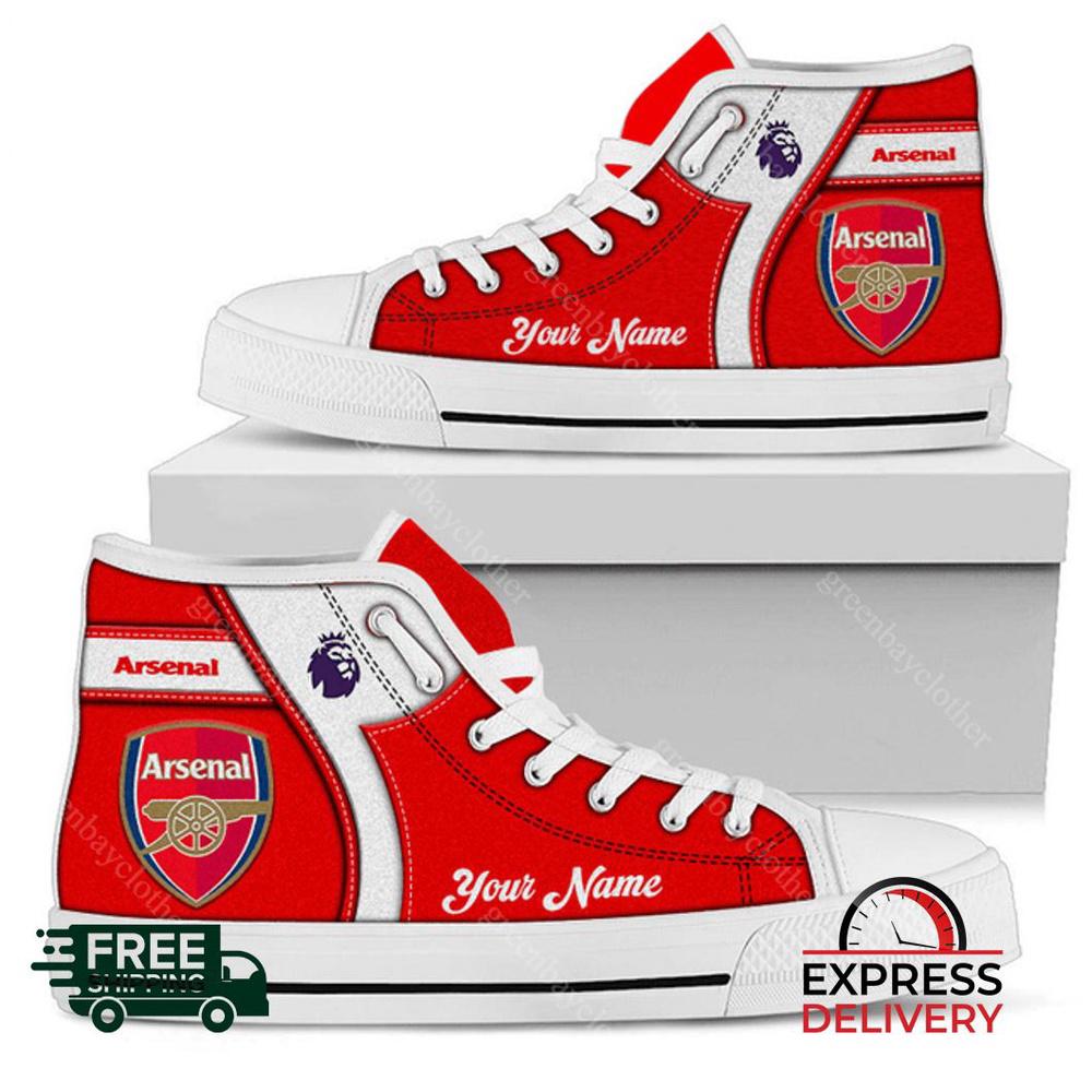 Arsenal F.C. Personalzied High Top Canvas Shoes Arsenal F.C. Personalzied High Top Canvas Shoes