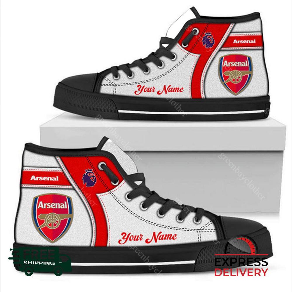 Arsenal F.C. Personalzied High Top Canvas Shoes Arsenal F.C. Personalzied High Top Canvas Shoes