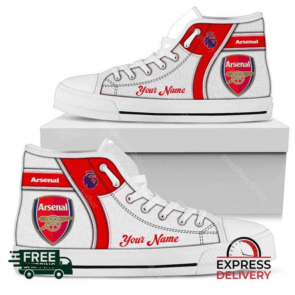 Arsenal F.C. Personalzied High Top Canvas Shoes Arsenal F.C. Personalzied High Top Canvas Shoes