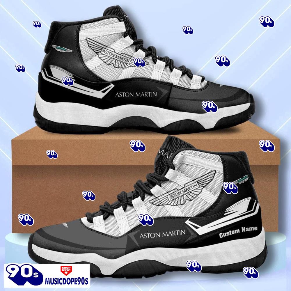Aston Martin Custom Name Air Jordan 11 Sneakers Vintage Shoes Aston Martin Custom Name Air Jordan 11 Sneakers Vintage Shoes