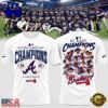 Atlanta Braves 2026 NL East Division Champions Team Graphic White T Shirt, Sport Trend 3D Shirt