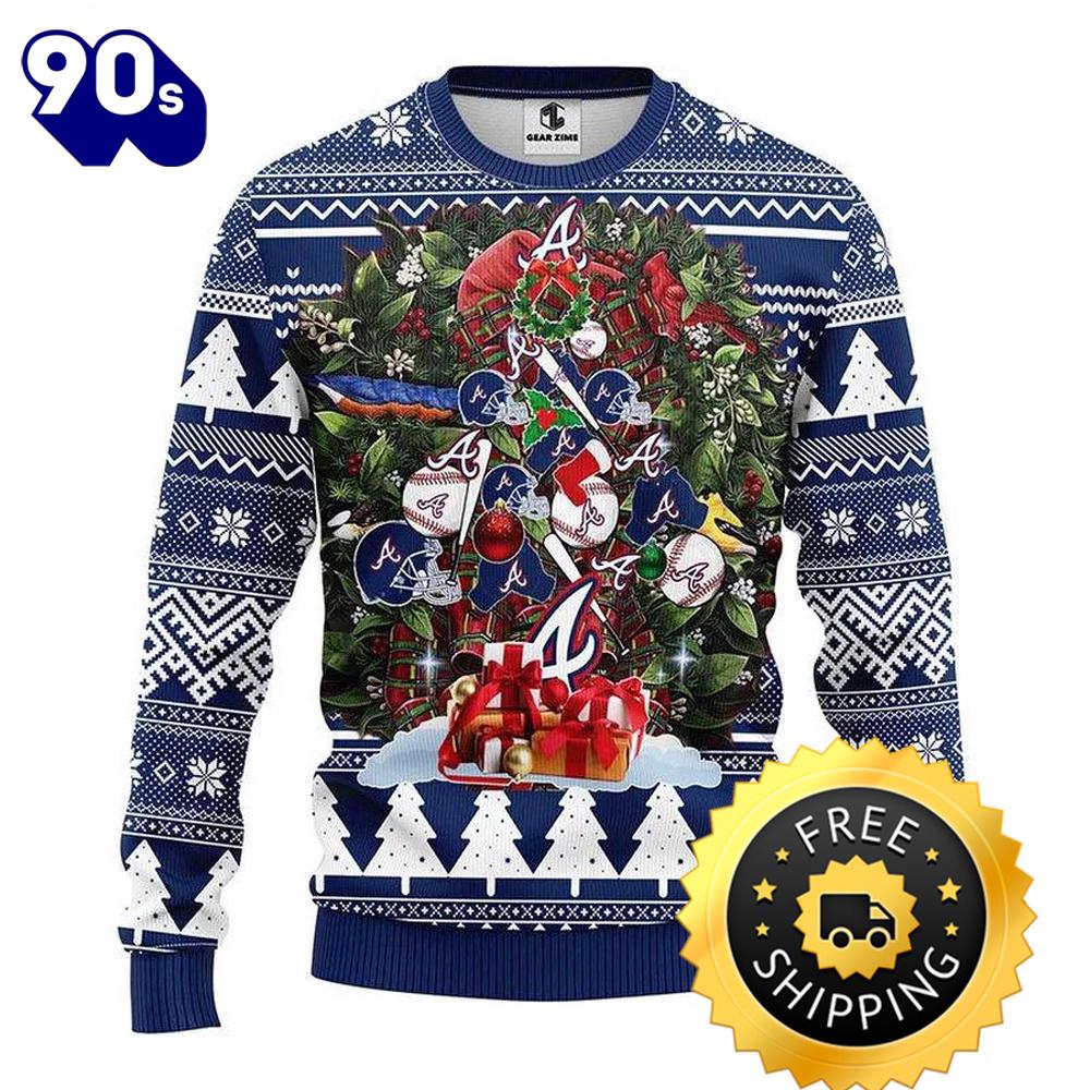 Atlanta Braves Tree Christmas Ugly Christmas Sweater, Atlanta Braves Ugly Sweater, MLB Christmas Sweater Atlanta Braves Tree Christmas Ugly Christmas Sweater, Atlanta Braves Ugly Sweater, MLB Christmas Sweater