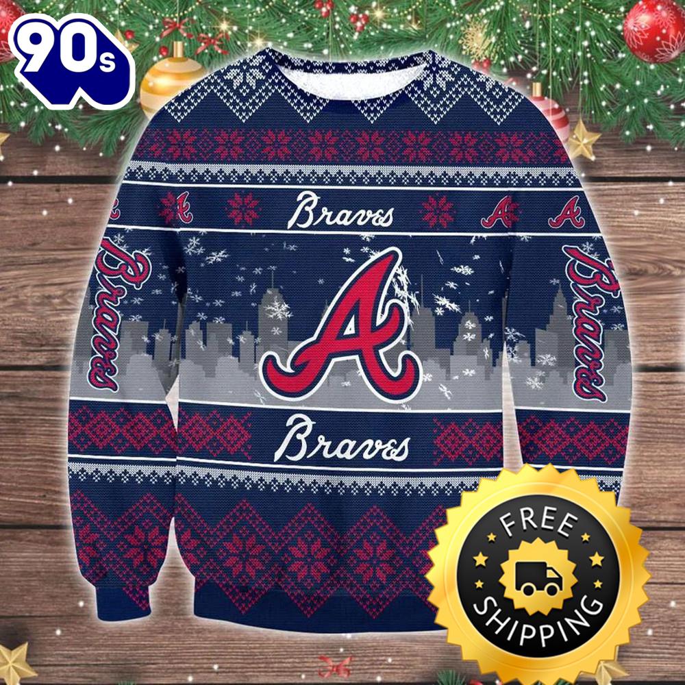 Atlanta Braves Ugly Christmas Sweater, Atlanta Braves Ugly Sweater, MLB Christmas Sweater Atlanta Braves Ugly Christmas Sweater, Atlanta Braves Ugly Sweater, MLB Christmas Sweater