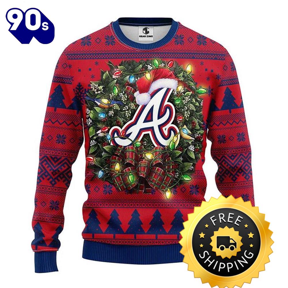 Atlanta Braves Ugly Sweater Party Ugly Sweater Ideas, Atlanta Braves Ugly Sweater, MLB Christmas Sweater Atlanta Braves Ugly Sweater Party Ugly Sweater Ideas, Atlanta Braves Ugly Sweater, MLB Christmas Sweater