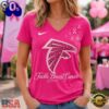 Atlanta Falcons 2026 NFL Tackle Breast Cancer V neck T Shirt, NFL Fan V Neck Shirt