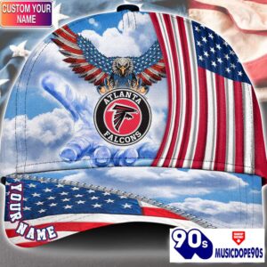 Atlanta Falcons Cap Pride US 4th Of July Cap Veterans Cap Custom Name