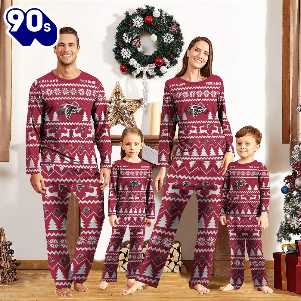 NFL Family Pajama Set, Atlanta Falcons Christmas NFL Custom Family Pajamas NFL Family Pajama Set, Atlanta Falcons Christmas NFL Custom Family Pajamas