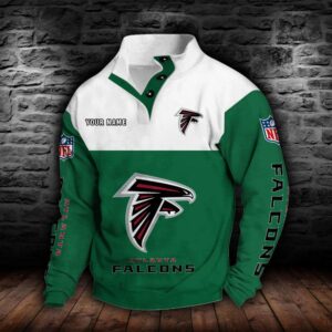 Atlanta Falcons Double Breasted Stand Collar Hoodie